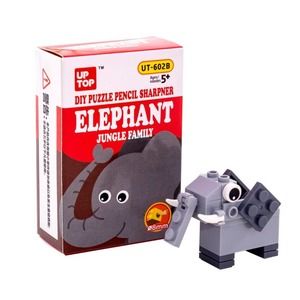 Elephant- Jungle Animal Puzzle Pencil Sharpener NIB